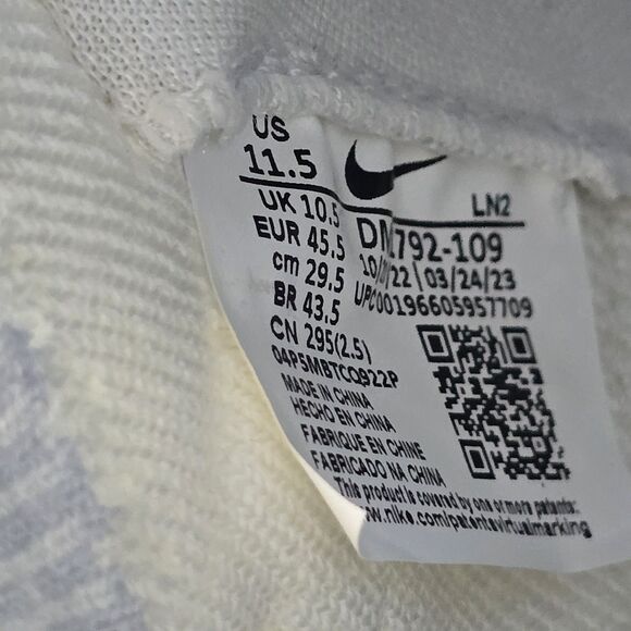 Nike Football Cleats Alpha Menace Elite 3 Pure Platinum White Sz 11.5 CT6648-109 main image 2